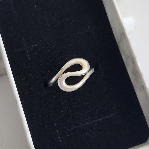 TIFFANY & CO. Elsa Peretti Open Wave 925 Silver Ring - Picture 2 of 5